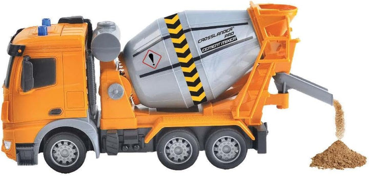 Lexibook, Crosslander® pro RC Betonmischer, Ferngesteuerter LKW-Kreisel, Lichteffekte, 360° drehbare