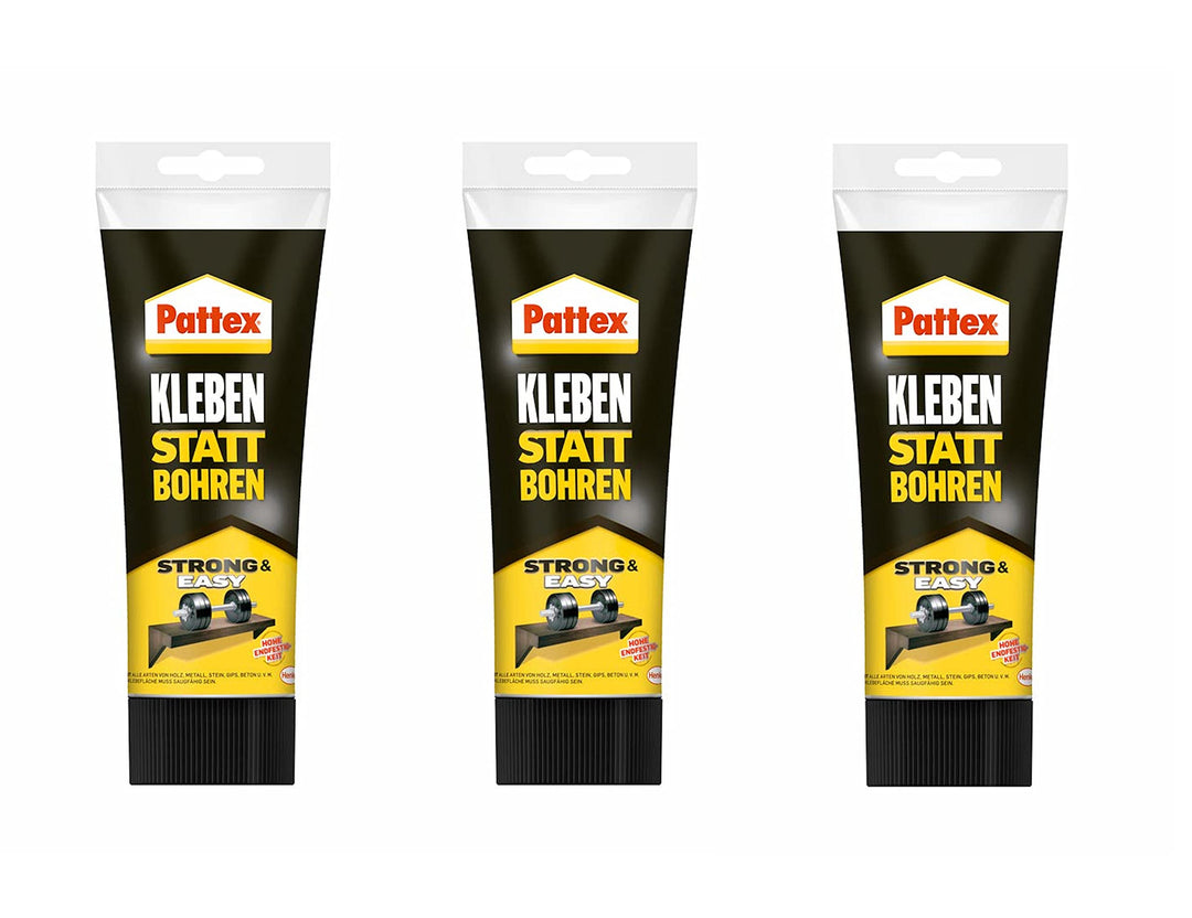 Pattex Montagekleber Kleben statt Bohren, starker Kraftkleber für sofortigen Halt, universell einset