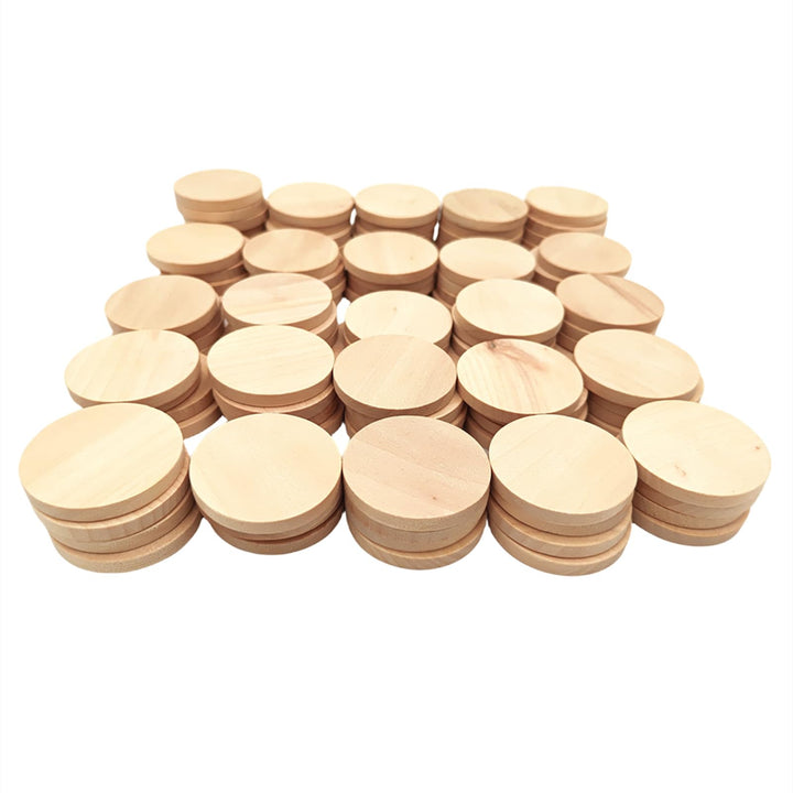 Naturholzscheiben, blanko, runde Holzscheiben, unlackiert, Holzkreise, blanko, Holzornamente für Bas