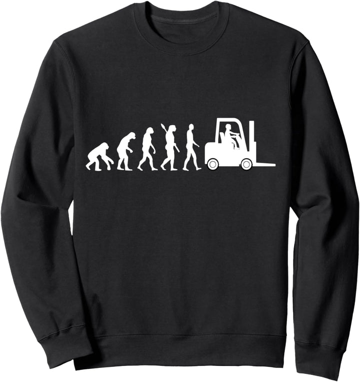 Gabelstapler Staplerfahrer Evolution Lagerarbeiter Lagerist Sweatshirt