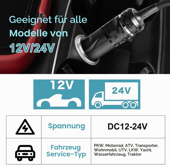 KFD PD 140W USB-C DC 12V-24V KFZ Ladegerät Laptop Netzteil Auto Ladekabel für MacBook Pro 16 14 2024