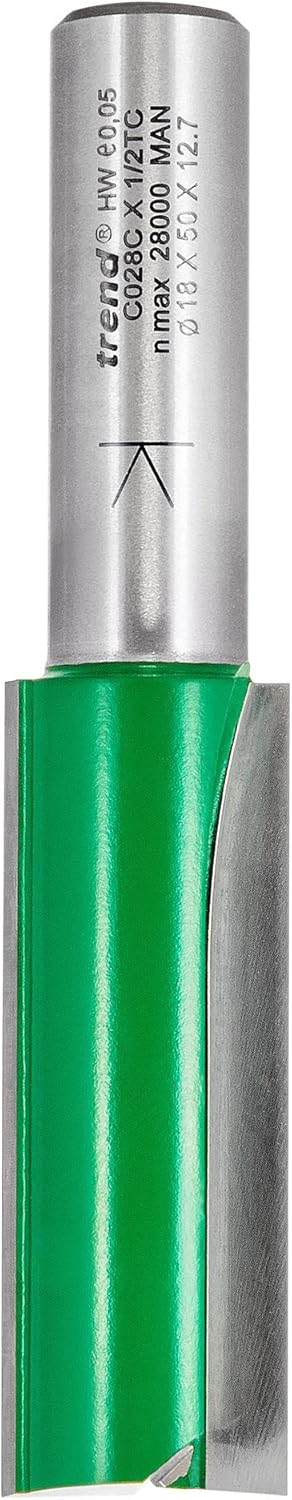 Trend C028CX1/2TC Fräserschneider Shank 1/2 inch x Dia 18 mm x Cut 50 mm, Shank 1/2 inch x Dia 18 mm