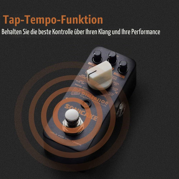 SONICAKE Modulation Gitarre Effektpedal 11 Modus für Phaser Flanger Chorus Tremolo Vibrato Autowah u