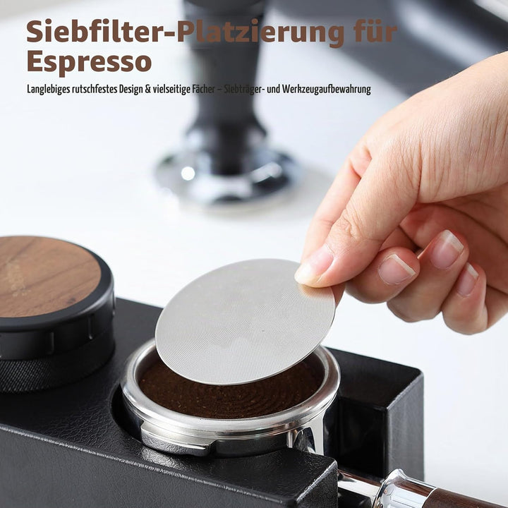 Tamperstation Barista: ABS Kunststoff, Espresso Station, Modernes Design, Kaffee Zubehör, Tamping St