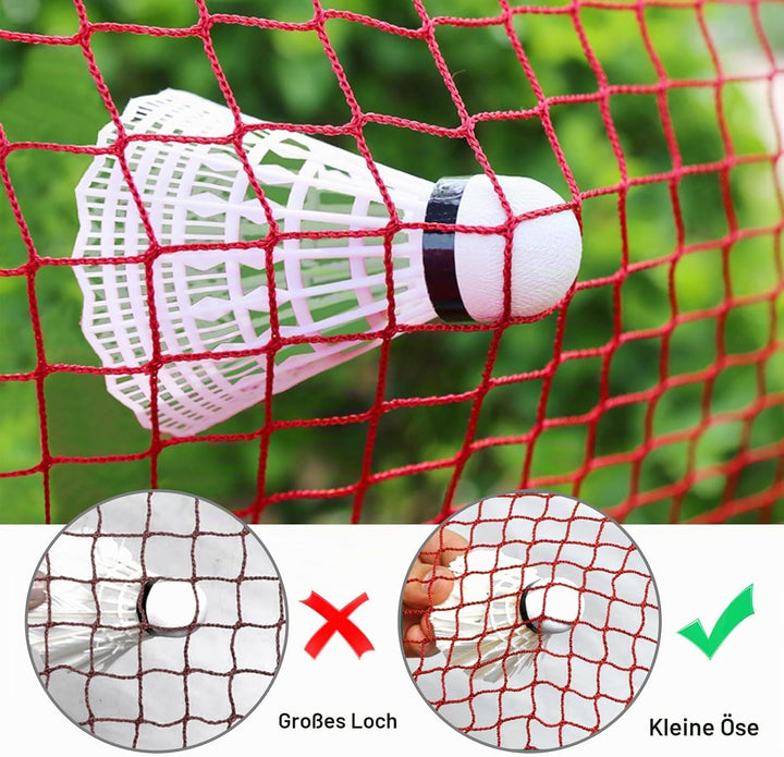 Badminton Netz, 0.76 x 6.1M Professionelles Tennisnetz mit Drahtseil, Tragbares Netz aus Polypropyle