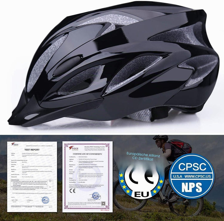 Shinmax Fahrradhelm,Fahrradhelm Herren Damen mit Visier Abnehmbarer EPS Körper+PC Schale MTB Mountai