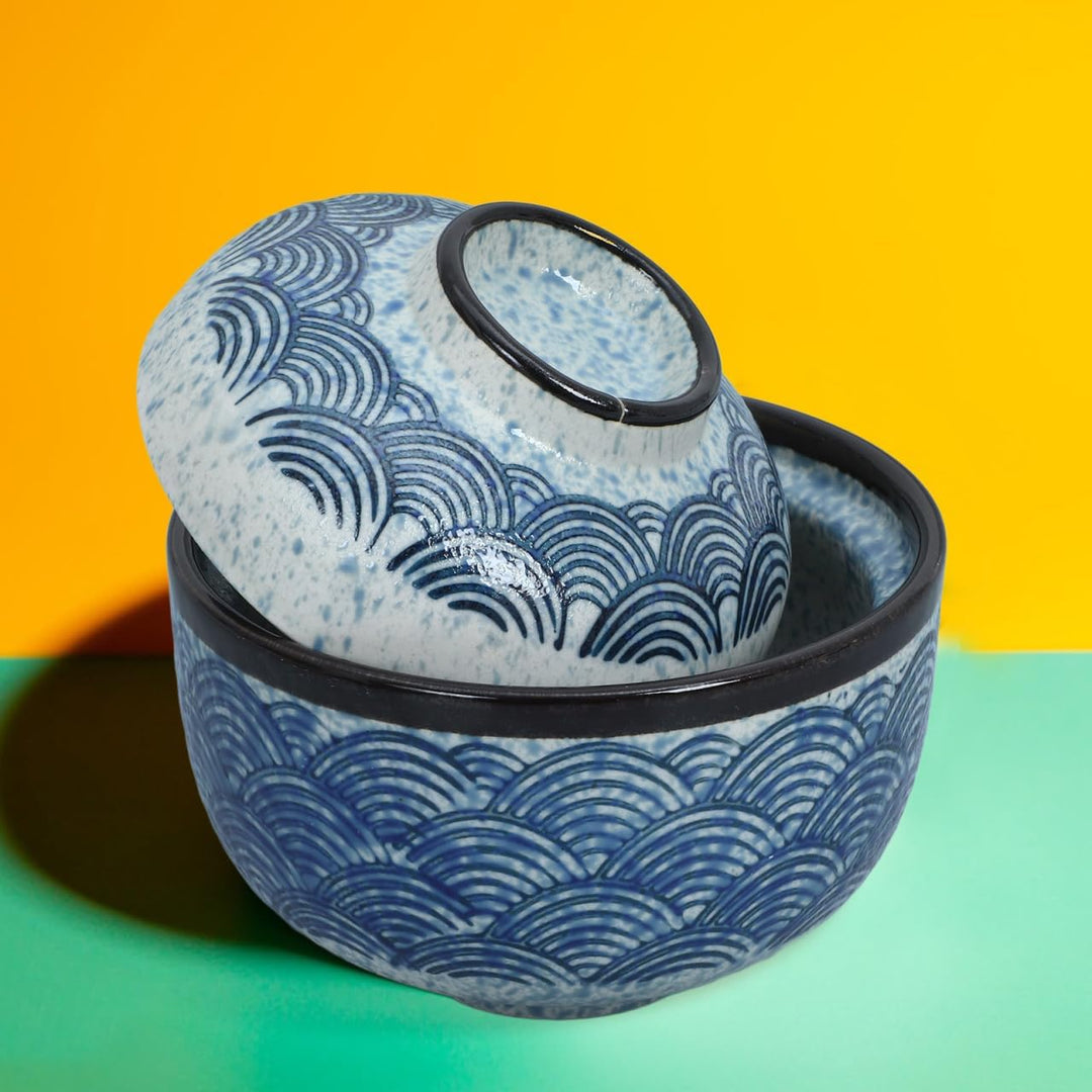 Gatuida 1Satz Multifunktionale Japanische Suppenschale mit Deckel Teilig für Miso Suppe und Ramen Mi