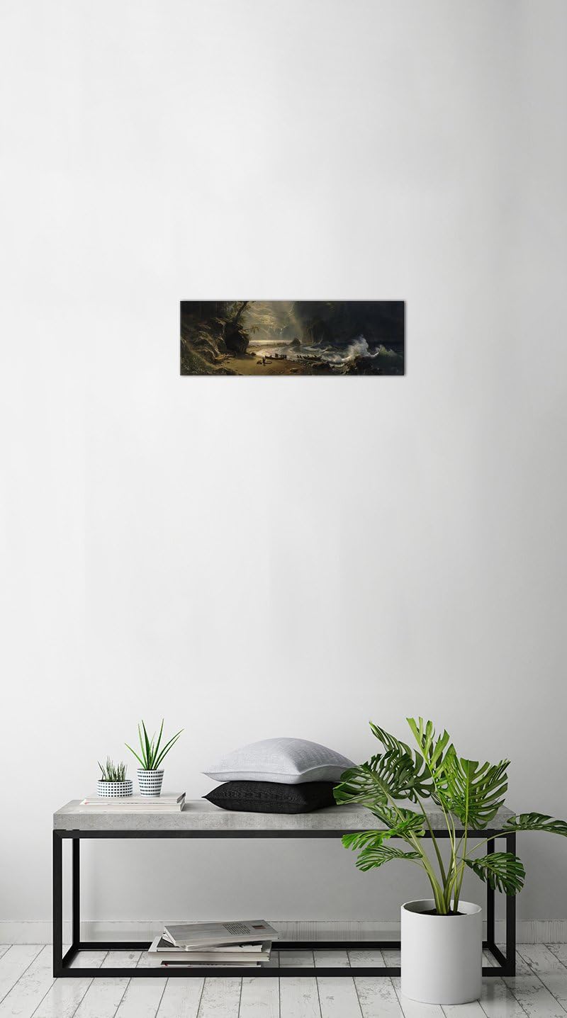 Bilderdepot24 Bild auf Leinwand | Albert Bierstadt Puget Sound on the Pacific Coast in 120x40 cm als