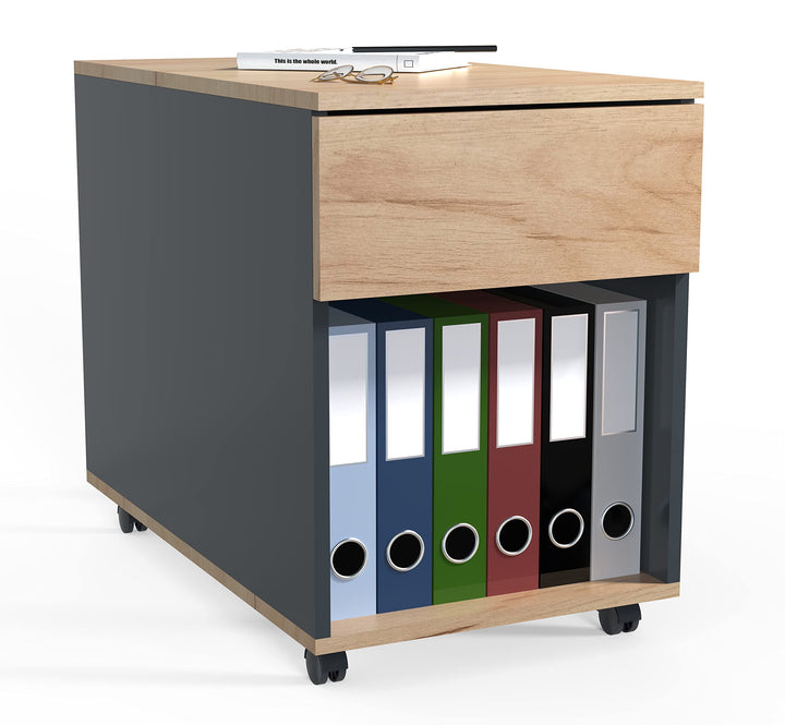 VCM Rollcontainer | Beistellcontainer mit Schubladen | Masse ca. H. 55 x B. 39 x T. 70 cm | Bürocont