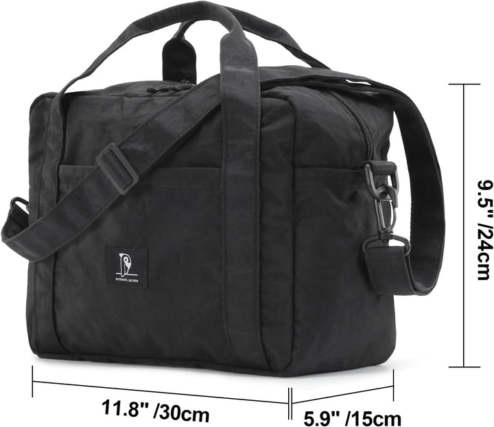 Kleine Reisetasche, Schultertasche mit Trolley-Aufsteckfunktion | 12L Reisetasche mit 6 Aussentasche