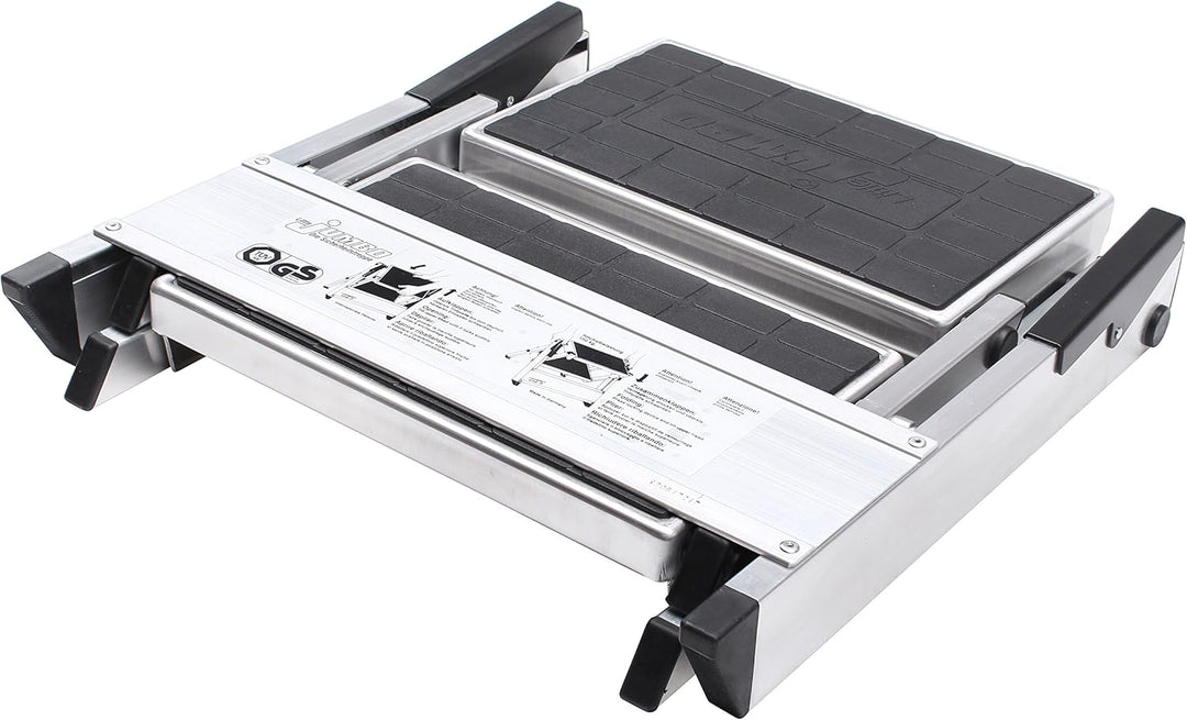 Hymer Sicherheitstreppe ohne Bügel (stabile Bauweise, mit rutschsicherem Gummibelag, Standhöhe 45 cm