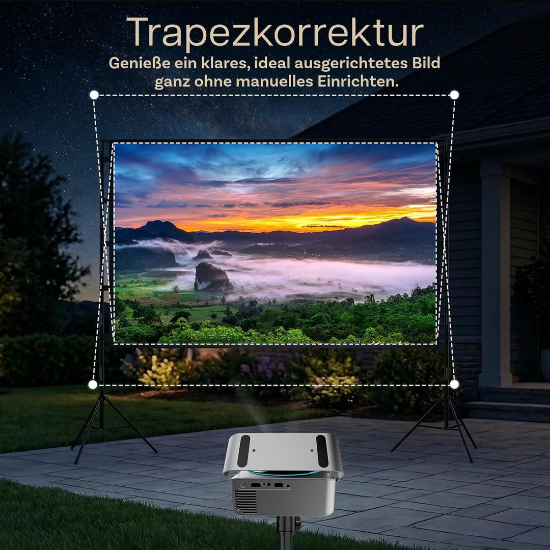 Beamer mit WiFi &amp; Bluetooth von MMOBIEL – Native 1080P, 320 ANSI, 4K Unterstützung, Auto Trapezkorre