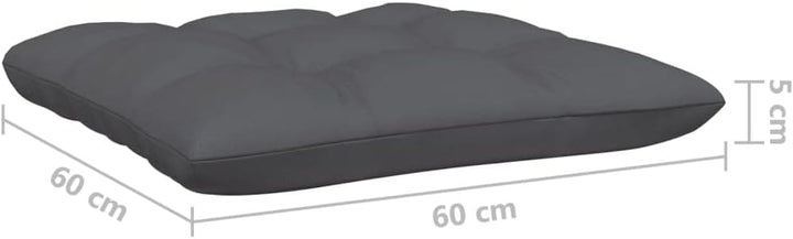 vidaXL 2-Sitzer-Gartensofa mit Kissen Grau Massivholz Kiefer