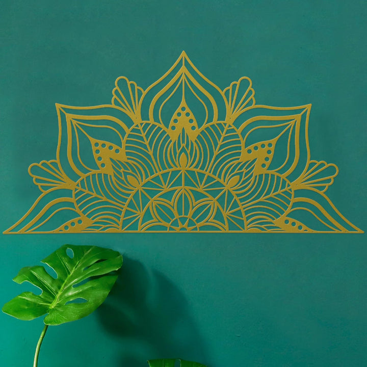 ESTART Grosse Metall-Mandala-Wanddekoration, einzigartige Lotusblumen-Wandkunst für Zuhause Schlafzi