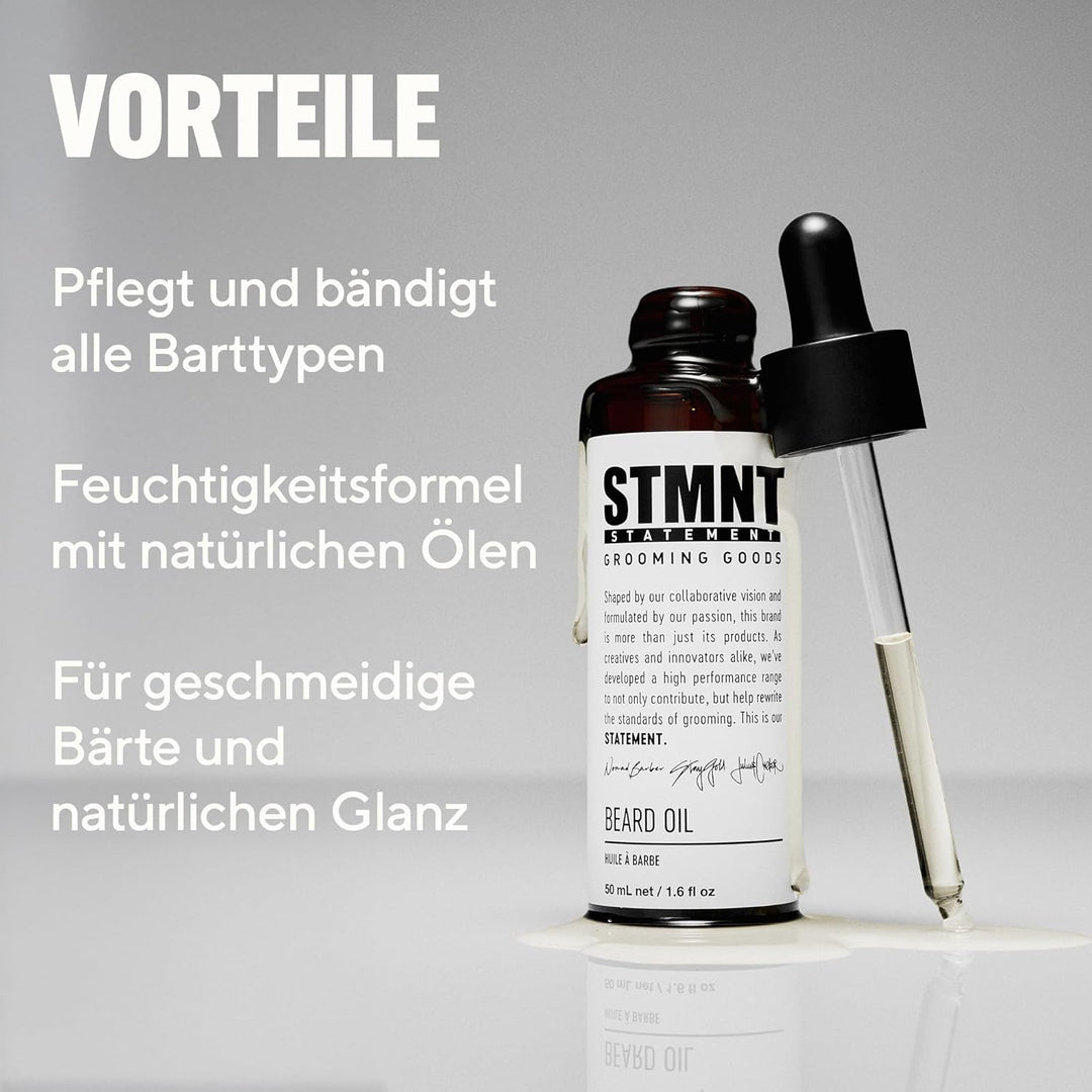 STMNT STATEMENT GROOMING GOODS Beard Oil 50ml | Feuchtigkeitsspendendes Bartöl aus natürlichen Ölen