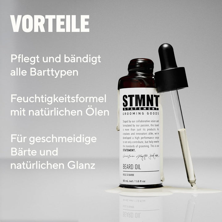 STMNT STATEMENT GROOMING GOODS Beard Oil 50ml | Feuchtigkeitsspendendes Bartöl aus natürlichen Ölen