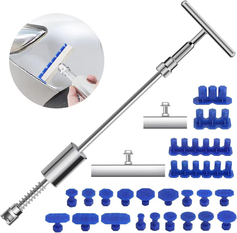 Fybitlilian T Bar Puller Auto Reparatur Ausbeulwerkzeug Lackfreies Dellen Reparaturset Auto Paintles