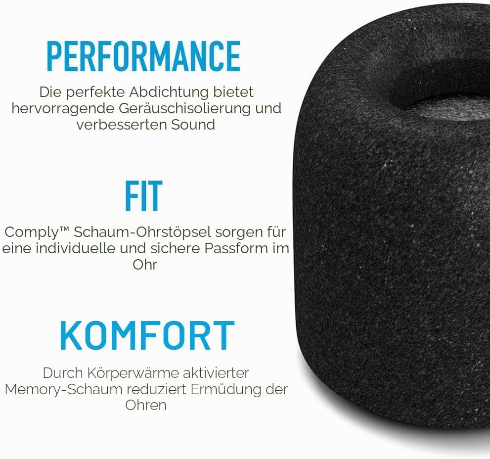 Comply TrueGrip TW-400-C, universeller Memory-Schaum für die meisten In-Ear Kopfhörer, Grösse M, M