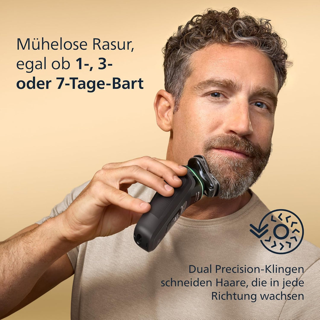 Philips Rasierer i9000 Prestige, Nass- und Trockenrasierer für Herren mit integriertem Trimmer, schw