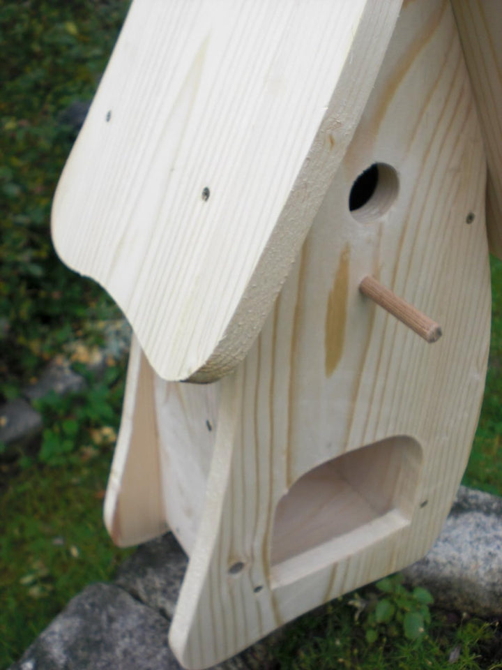 Dekorativer Nistkasten(NB1)-mit Vogelfutterhaus zum selbst bauen-Bausatz-Vogelhaus-Vogelhäuschen-Vog