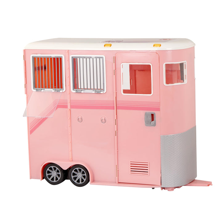 Our Generation - Mähnenattraktion Pferdeanhänger - Reitsport-Set - Pflegespielzeug - 46 cm Puppe Zub