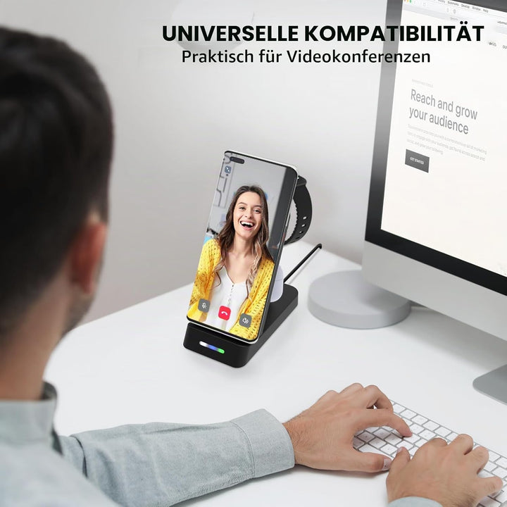 Aimtel 3 in 1 Ladegerät Kompatibel mit Samsung Watch 6 Classic/6/Galaxy Watch 5 Pro/5/4/3/Active2/Sa