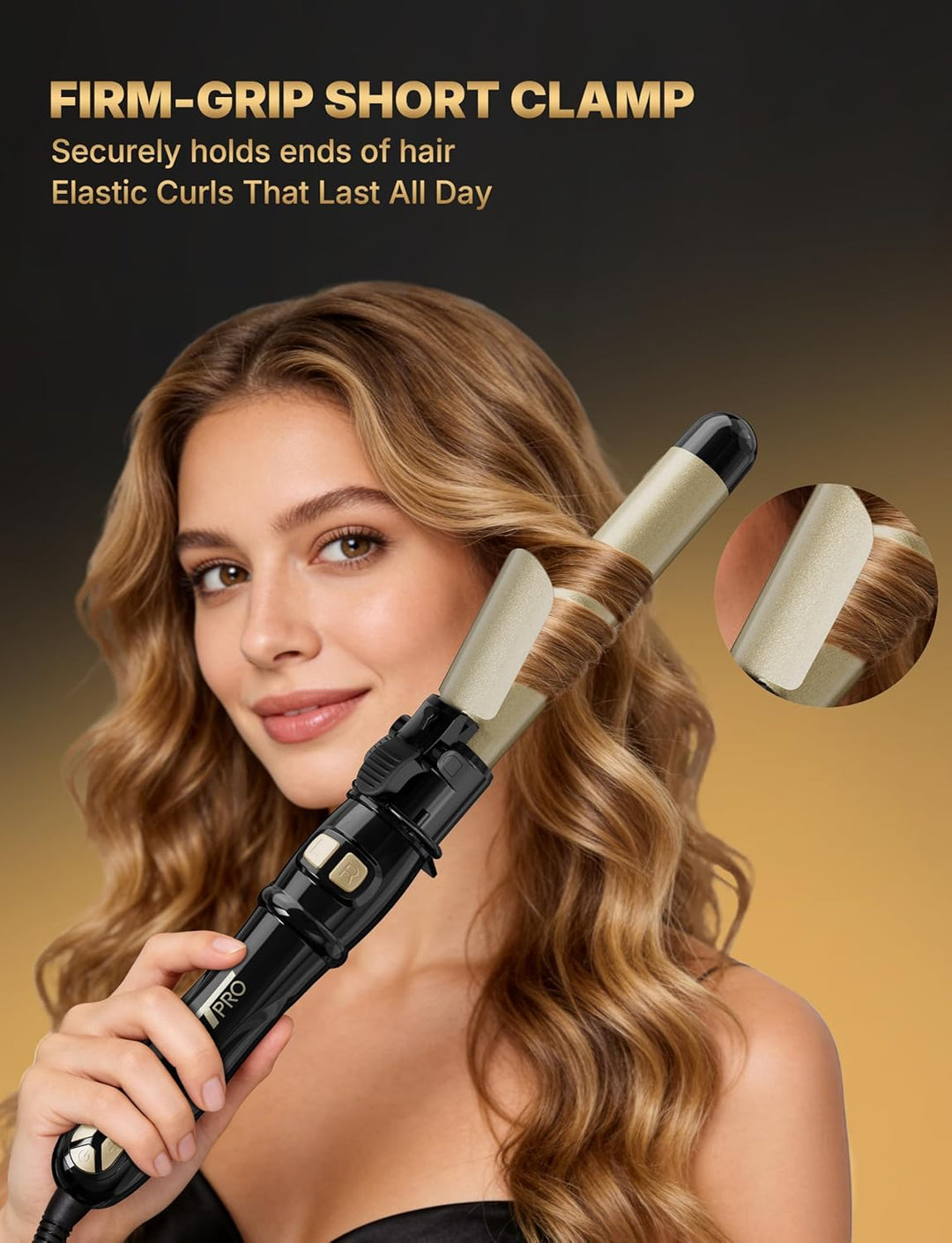 Automatischer Lockenstab mit Rotation 28mm - Profi Lockenstab Grosse Locken mit 14 Heizstufen (100-2