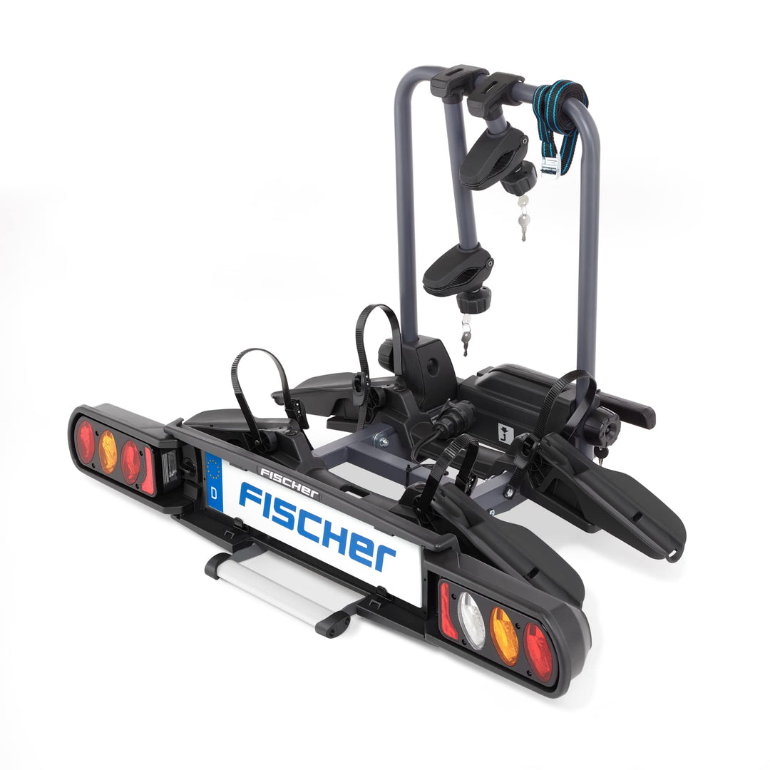 Fischer Kupplungs-Fahrradträger ProlineEvo 2, für 2 Fahrräder bis 60kg Nutzlast, E-Bike geeignet, vo