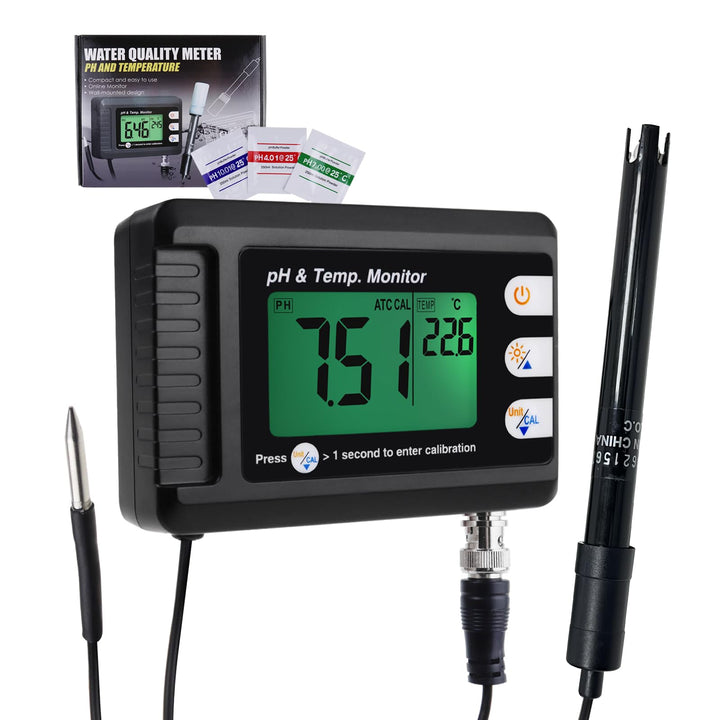 PH Messgerät 2 in 1 Temperatur PH Tester ph Monitor Wasserqualität Tester 0-14 PH, ph Wert Messgerät