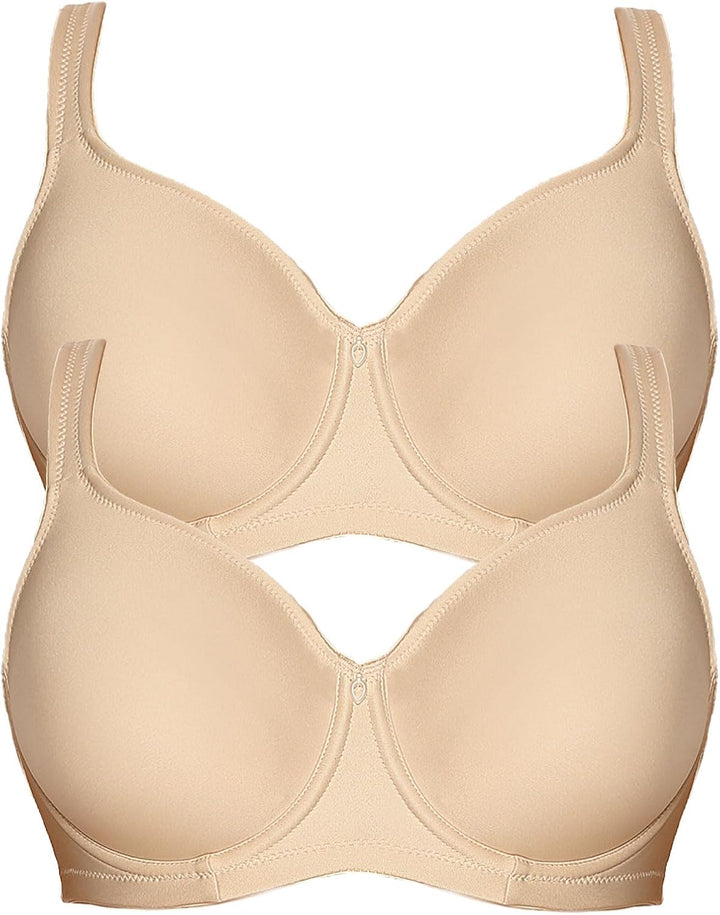 VIANIA! 2er Pack Minimizer Bügel BH Basic 14586 75F Silk, 75F Silk
