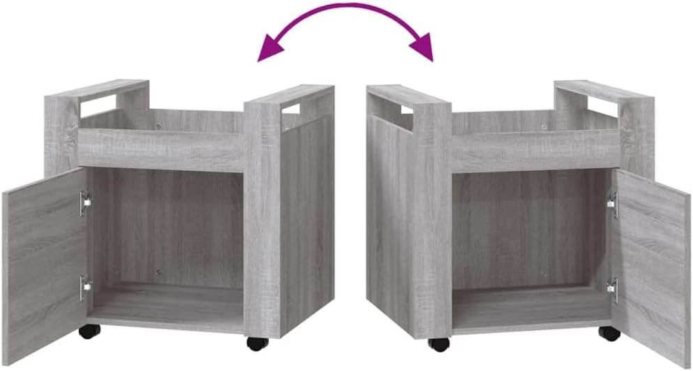 vidaXL Bürowagen, Rollcontainer mit viel Stauraum, Rollschrank für Wohnzimmer Büro Schlafzimmer, Bür