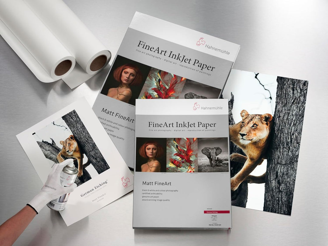 Hahnemühle 10641643 Digital FineArt German Etching Papier, 310 g/m², DIN A4, 210 x 297 mm, weiss, 21