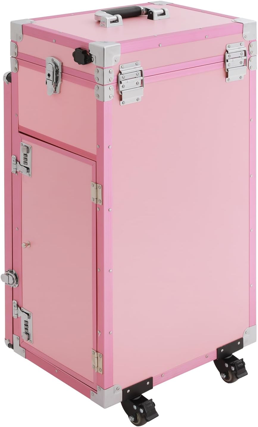 Kosmetikkoffer Trolley 2 in 1 Kosmetikkoffer Gross Kosmetik Trolley Make up Koffer Schminkkoffer mit