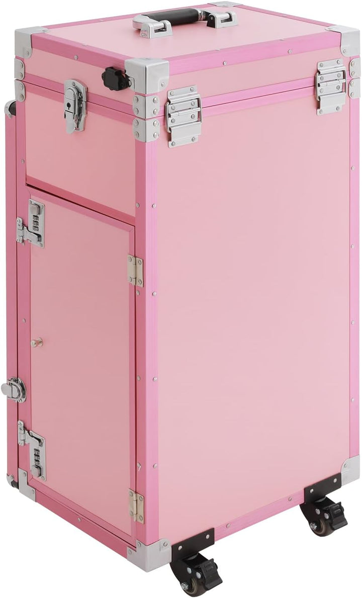 Kosmetikkoffer Trolley 2 in 1 Kosmetikkoffer Gross Kosmetik Trolley Make up Koffer Schminkkoffer mit