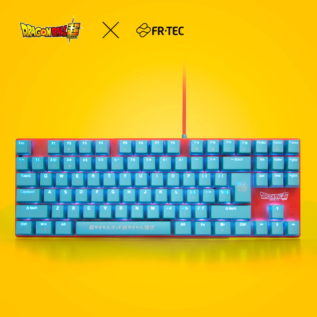 FRTEC - Dragon Ball Wired Mechanical Keyboard Mechanische Tastatur mit Anti-Tangle-Kabel, TKL-Blauer