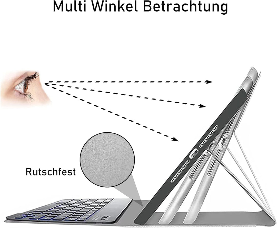 IPad 6. Generation Hülle mit Tastatur, Tastatur Hülle für iPad 6.Generation 2018 / iPad 5.Gen 2017 (