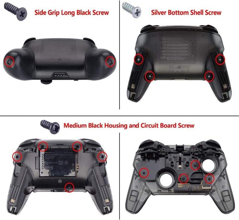 eXtremeRate Custom Case Cover kompatibel mit Nintendo Switch Pro Controller, DIY-Ersatz Grips Front