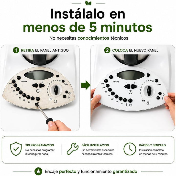 Thermomix TM31 Knopf | Frontpanel komplett mit Membran-Tastatur | Ersatzteile, Zubehör für den Therm
