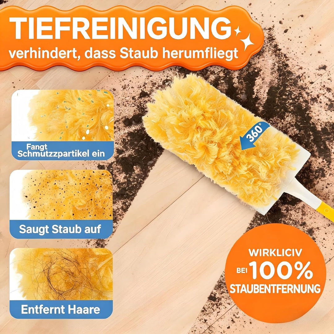 Staubmagnet Nachfüllpack Tücher Set für Swiffer Duster I Staubwede I Einweg Magnet Staubwede l Start