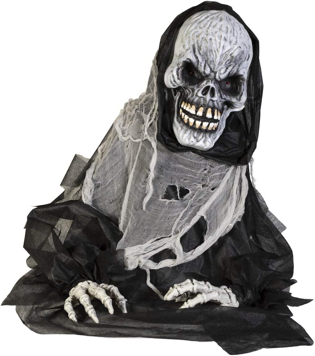EUROPALMS Halloween Figur Death Man, 68cm | Gevatter Tod als animierte Standfigur