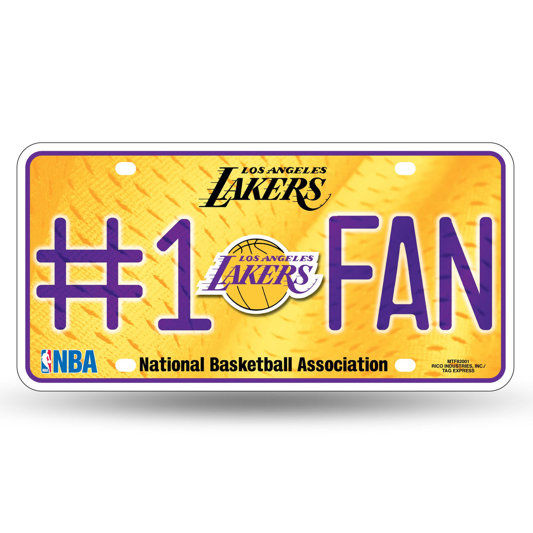 NBA #1 Fan Metall Kennzeichenanhänger, Los Angeles Lakers