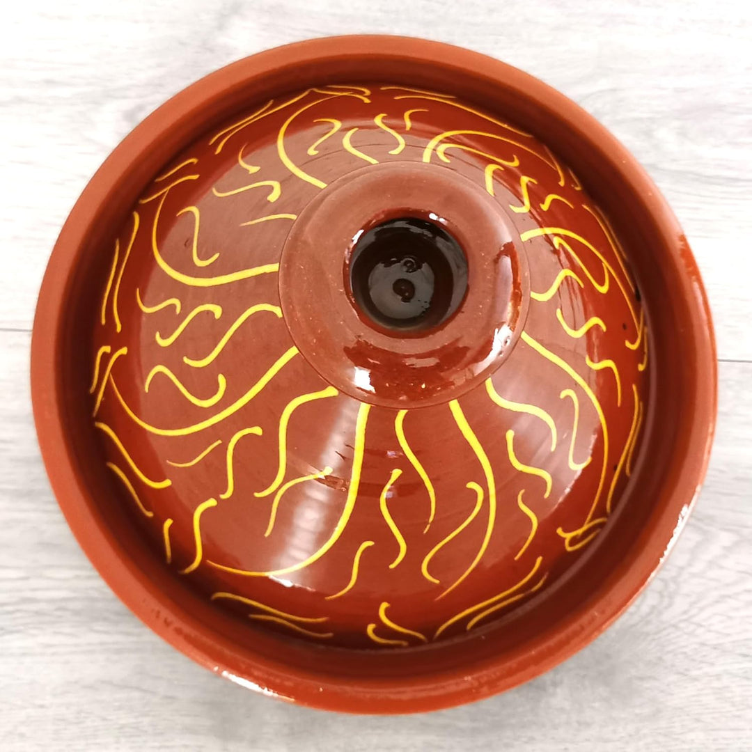 Marokkanische Tajine, Kochtopf, Gartopf, Schmortopf aus Marokko Glasiert, für 2-6 Personen, Original