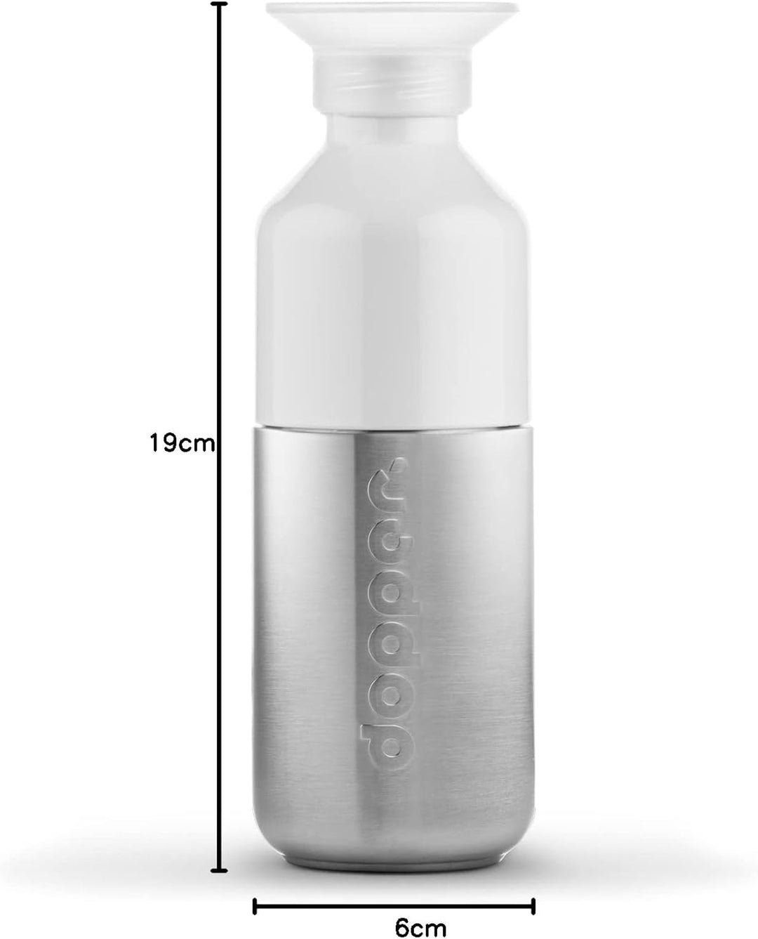 Dopper Steel Trinkflasche 350ml, 490ml, 800ml, 1.1L - Edelstahl Flasche - BPA freie Wasserflasche, 1
