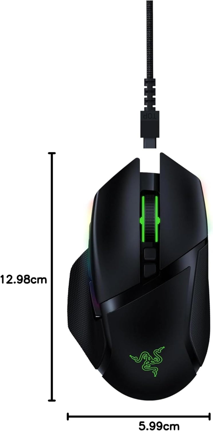 Razer Basilisk Ultimate - Kabellose Gaming-Maus mit 11 programmierbaren Tasten (Optischer 20k Focus+