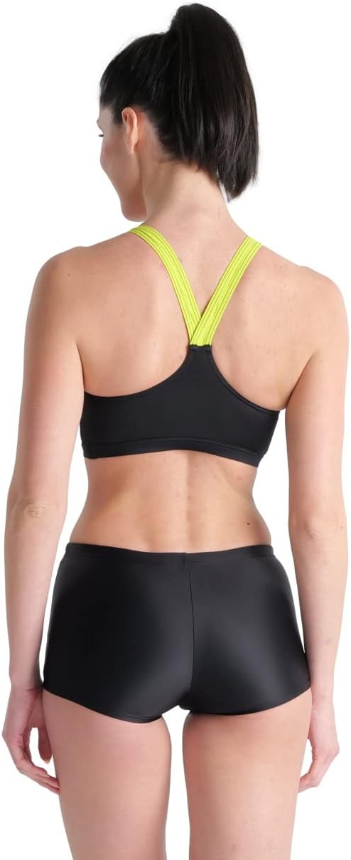 ARENA Damen Women's Bikini Energy Back Graphic Bikinis (1er Pack) 34 Black-soft Green, 34 Black-soft
