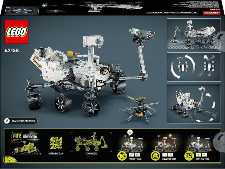 Lego 42158 Technic NASA Mars-Rover Perserverance Weltraum Spielzeug Set mit AR-App, Wissenschafts-Sp