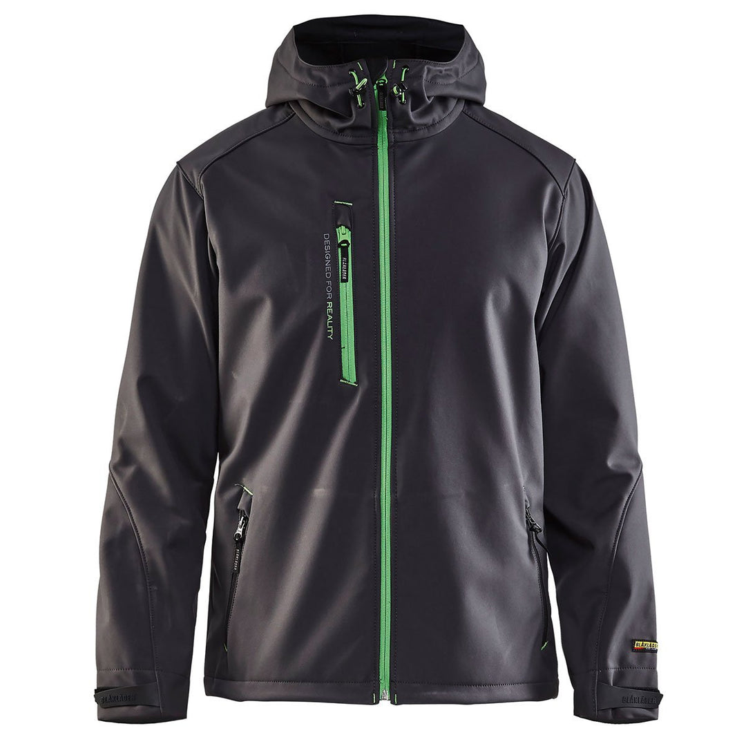 Softshelljacke"4949" mit Kapuze - BLAKLÄDER L dunkelgrau/grau, L dunkelgrau/grau