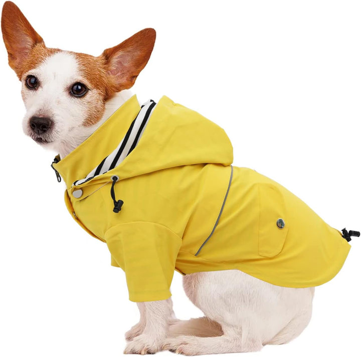 Pethiy Premium Hunde Regenmantel,Regenjacken für Hunde,wasserdicht Hundemantel mit Reissverschluss,H