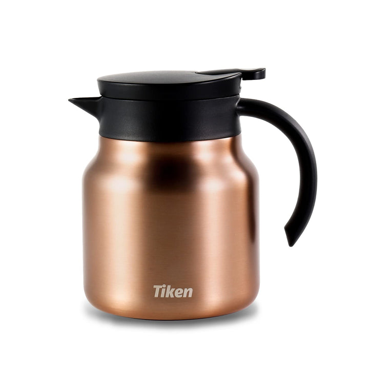 Tiken 800ml Thermoskanne aus Doppelwandingem Edelstahl Isolierkanne Kaffeekanne mit Quick Tip Versch