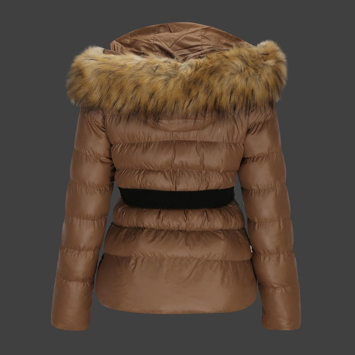 Damen Jacke Steppjacke Warme Winter Übergangsjacke Gesteppt Stepp Wintermantel mit Gürtel Daunenmant